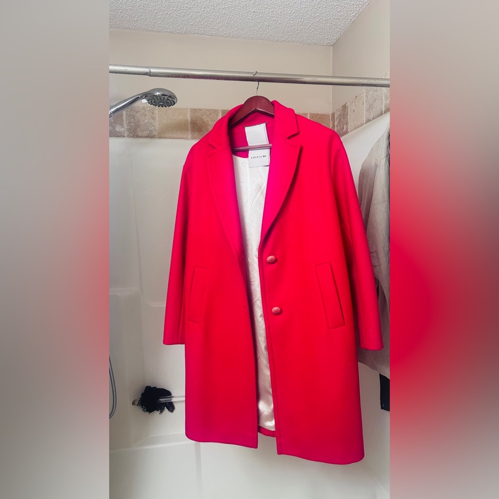 Designer Lost in me fishing pink / red Coat